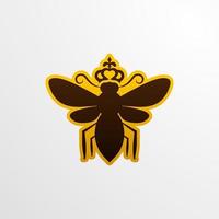 Honey bee logo template, modern and clean style suitable for company, vector eps format