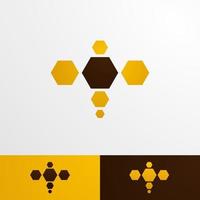 plantilla de logotipo de abeja de miel, estilo moderno y limpio adecuado para la empresa, formato de pasos vectoriales vector