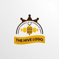 Honey bee logo template, modern and clean style suitable for company, vector eps format