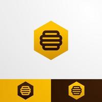 Honey bee logo template, modern and clean style suitable for company, vector eps format