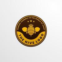 Honey bee logo template, modern and clean style suitable for company, vector eps format