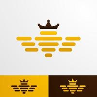 plantilla de logotipo de abeja de miel, estilo moderno y limpio adecuado para la empresa, formato de pasos vectoriales vector