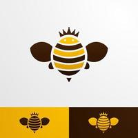 plantilla de logotipo de abeja de miel, estilo moderno y limpio adecuado para la empresa, formato de pasos vectoriales vector