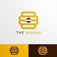 Honey bee logo template, modern and clean style suitable for company, vector eps format