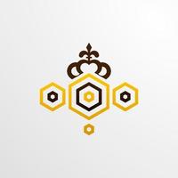 Honey bee logo template, modern and clean style suitable for company, vector eps format