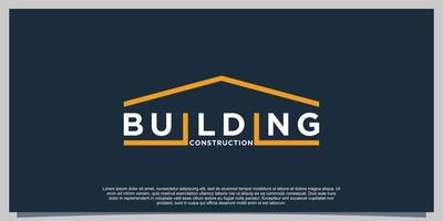 building logo design illustration with simple creative vector