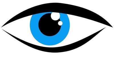 Logo with a blue eye vector