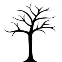 Beautiful tree without any leaves vector