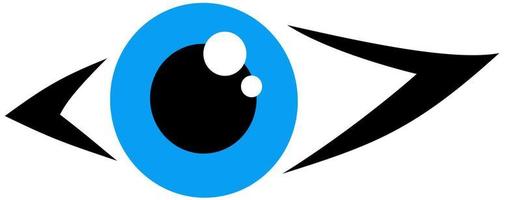logotipo con un ojo azul vector