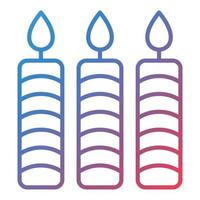 Candles Line Gradient Icon vector