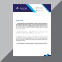 Blue Corporate and elegant Letterhead Template vector