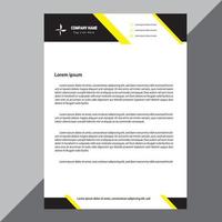 Modern black Letterhead Template vector