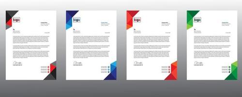 Blue Black and White Letterhead design vector