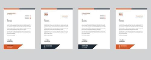 professional Letterhead Template Design vector