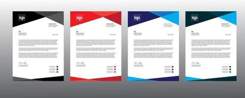 Professional Letterhead Template Design vector