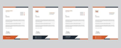 black Corporate and elegant Letterhead Template vector