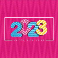 Banner de feliz año nuevo colorido degradado 2023 para carretes de redes sociales y foto de portada vector