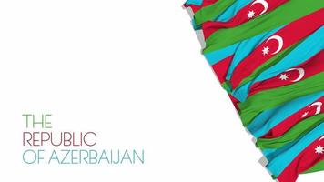 Azerbaijan Flags Waving in The 3D Rendering, Independence Day, National Day, Chroma key, Luma Matte video