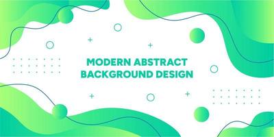 Modern abstract green background vector design template. Gradient layout with shape, fluid, liquid, wave, dynamic, geometric concept. Creative simple minimalist banner.