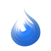 Simple illustration of element water for logo png