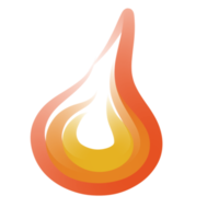 ilustração simples elemento de fogo png