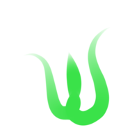 icône de l'élément abstrait trident vert png