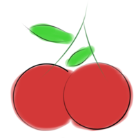 Cherry simple illustration ele png