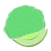 Water illustration of a melon png