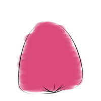 Doodle illustration d'une pomme d'eau png