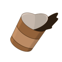 illustration de café renversé ou chocho png