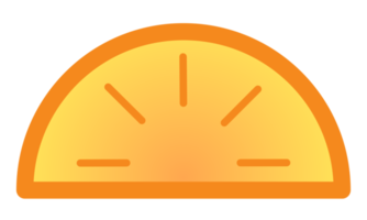 ícone de símbolo de ilustração de fatia cítrica laranja png