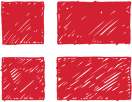 Danmark nationell Land flagga penna Färg skiss illustration med transparent bakgrund png