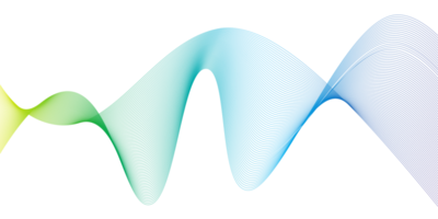 lignes d'onde dégradé multicolore dynamique fluide isolé sur fond transparent png