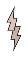 åska och bult belysning blixt ikon, elektrisk kraft symbol png