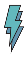 ícone de flash de iluminação de trovão e parafuso, símbolo de energia elétrica png