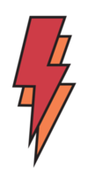 Thunder and bolt lighting flash icon, electric power symbol png