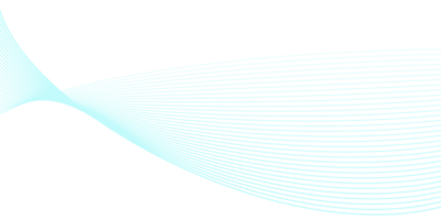 líneas de onda degradado verde dinámico que fluye suavemente aislado sobre fondo transparente png
