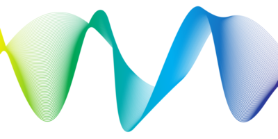 lignes d'onde dégradé multicolore dynamique fluide isolé sur fond transparent png