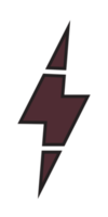 icono de flash de iluminación de truenos y pernos, símbolo de energía eléctrica png