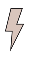 Blitzsymbol für Blitz und Blitz, Symbol für elektrische Energie png
