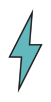 Thunder and bolt lighting flash icon, electric power symbol png