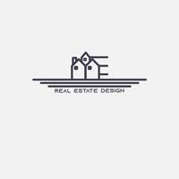 diseño de logotipo inmobiliario vector