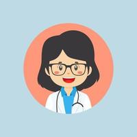 avatar de un personaje médico vector