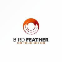 Unique Letter or word O font with Feather image graphic icon logo design Abstract vector stock. Can be used as a symbol related to initial or animal