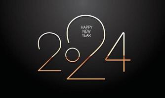 2024 Happy New Year Background Design. Greeting Card, Banner, Poster. Vector Illustration.