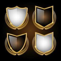 gold shields Premium Vector. vector illustration