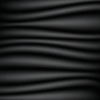 Abstract background of black fabric texture. Wallpaper luxury by soft curve of canvas and wave. Illustration background of black cloth and satin. vector