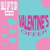 Happy Valentine's Day celebration sale header or banner set with a discount offer. Promotion and shopping template or background for Love and Valentine's day concept Vector illustration