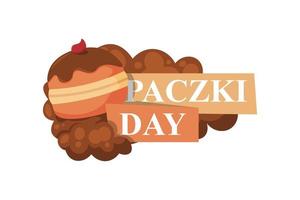 Paczki Day background. vector