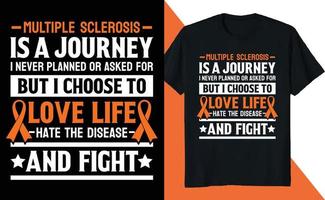 Multiple Sclerosis is a Journey Design vector